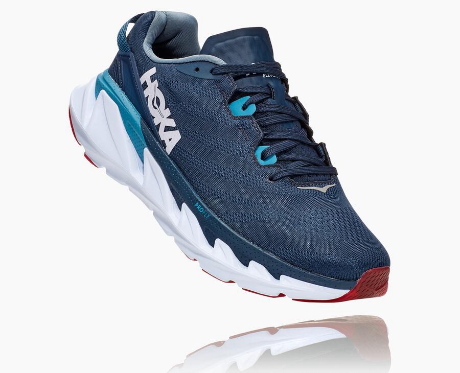 Running Shoes Mens - Hoka One One Elevon 2 - Navy/White - OBIUFCX-12